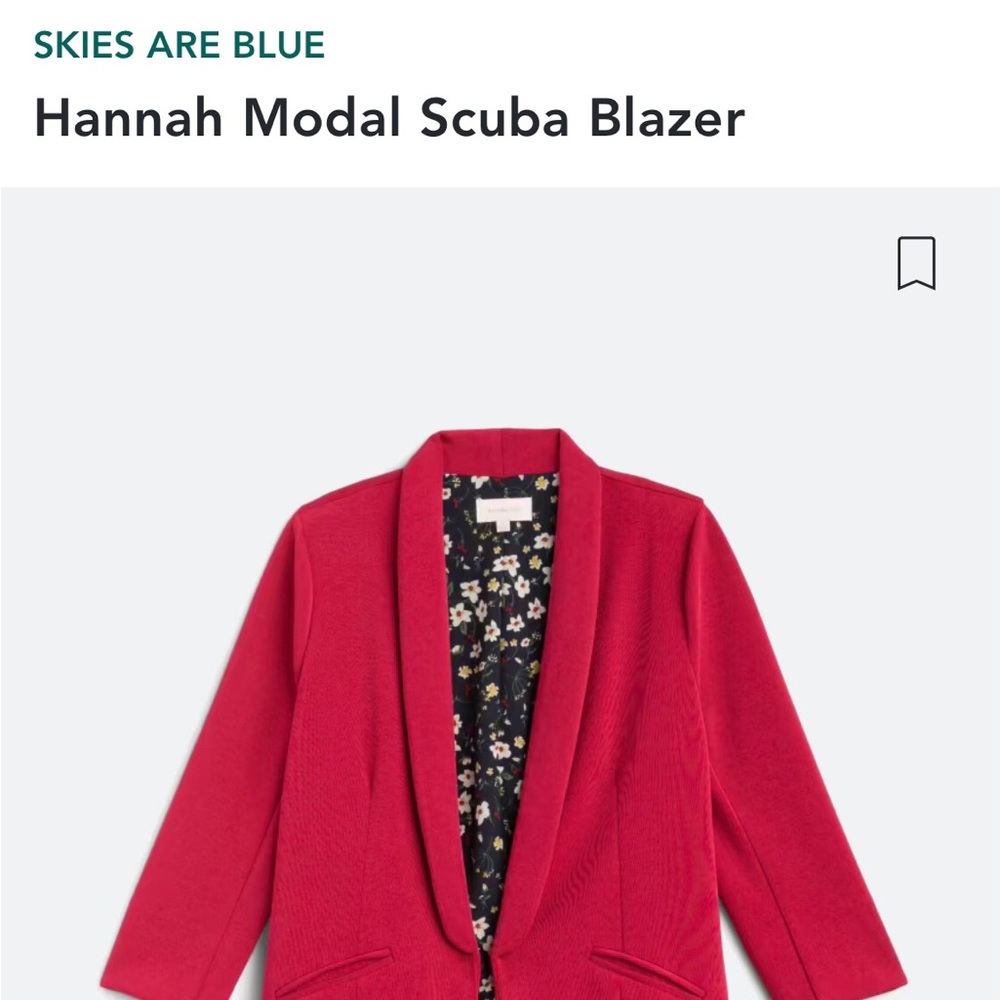 Skies are Blue Red Blazer